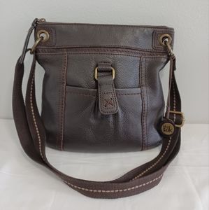 The sak brown relaxed pebble leather crossbody bag